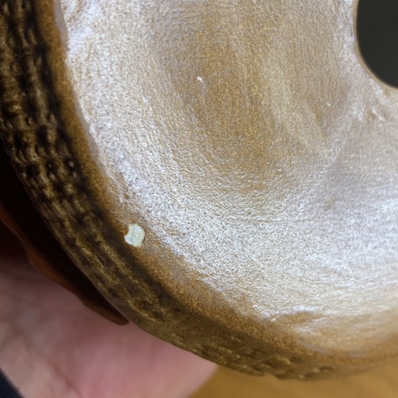 Folk Art Eleanor Ceramic Pottery Utensil Holder Button Women Mama Kitchen Figure - Picture 5 of 6